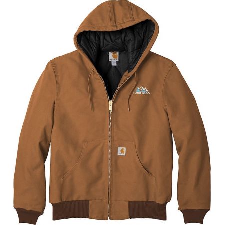 20-CTSJ140, Small, Carhartt Brown, Left Chest, Your Logo.
